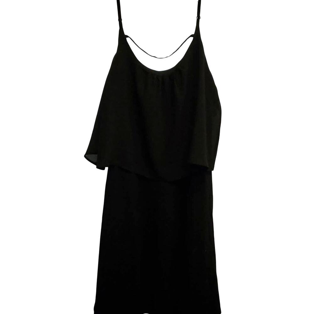Charming Charlie Black Spaghetti Strap Midi Slip Dress Size Small